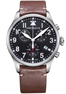 A 79990 AA03 Aerowatch Les Grandes Classiques Chrono Quartz Pilot A 79990 AA03