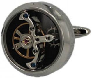 A36003S5 Inex Cufflinks Silver/Black A36003S5