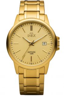A69466D7I Inex Mens 100M Golden Sapphire 38mm
