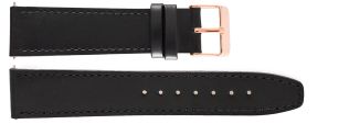 IHS1009 20mm Leather Strap Black Rosegold IHS1009