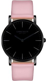 CA3811-GMBLPI Carrie Taylor Lexington Gunmetal/Black Pink Leather