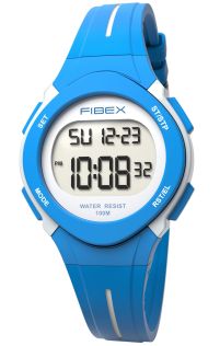 FIBEX19EN001 Kaksoisaikakello lapsille sininen urheilumalli | FIBEX19EN001