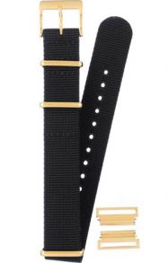 10645414 Black Textile strap for Casio Classic A1000MGN-9ER 10645414