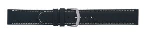 342118S Falkenlund Deluxe Beco Watch Strap Anfibio Black Calf Leather 22mm Stainless Steel Buckle 342118S