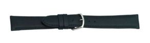 664118S Falkenlund Deluxe Beco Watch Strap Polo Black Calf Leather 18mm Stainless Steel Buckle 664118S