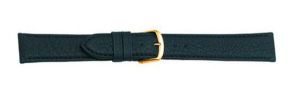 666118G Falkenlund Deluxe Beco Watch Strap Imperator Black Calf Leather 18mm Gold Plated Buckle 666118G