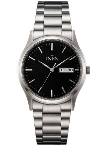 A12124S5I Inex Mens Day Date Classic Steel Black 38mm