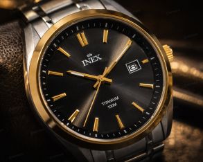A12168 Inex Mens Two-Tone Titanium Classic 42mm