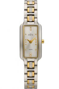 A69320B4I Inex Sapphire Ladies 10 Diamonds Two-Tone 20mm