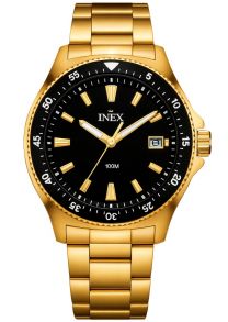 A69530-1D5I Inex Mens 100m Golden Black 38mm