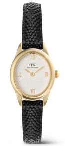 ADW00100890 Ophelia Mini Black Lizard White Guilloché Gold DW00100890
