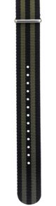 ANATO20SGSGS IHS 20mm Black Olive Green Nato strap NATO20SGSGS