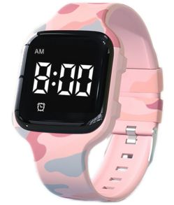 FIBEX15V10 Muistutuskello lapsille pinkki camouflagemalli | FIBEX15V10