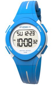 FIBEX19EN001 Kaksoisaikakello lapsille sininen urheilumalli | FIBEX19EN001