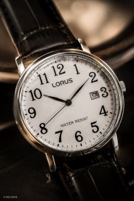 RG835CX5 Lorus Mens Classic White Dial Black Leather 38mm