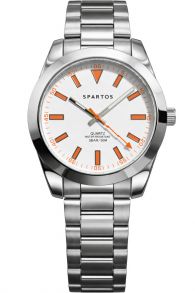 SPW8802 Spartos Astrape White Steel 39mm