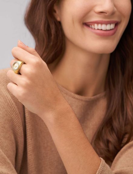 Fossil Golden Watch Ring