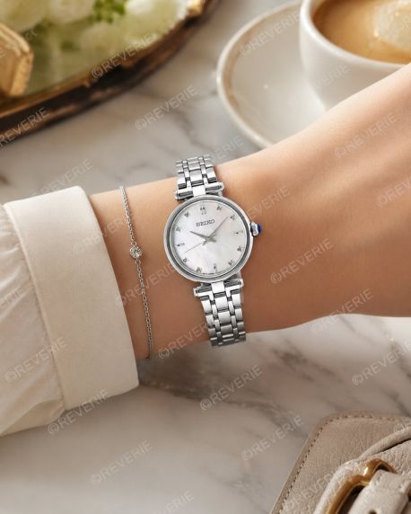 Seiko 8 Diamonds Sapphire Mother-of-Pearl Ladies 29mm