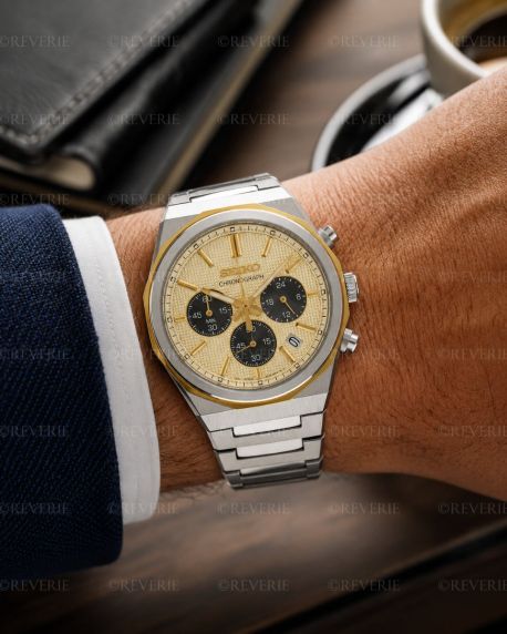 Seiko Mens Two-Tone Steel Sapphire Chronograph 40mm