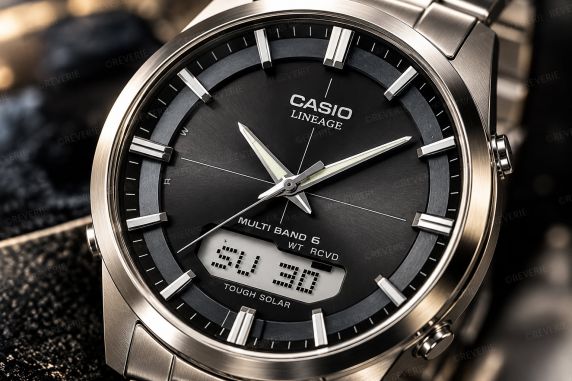 Casio Mens Titanium Solar Radio-Controlled 40mm
