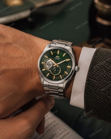 Orient Mens Open Heart Green Sapphire Automatic 40mm